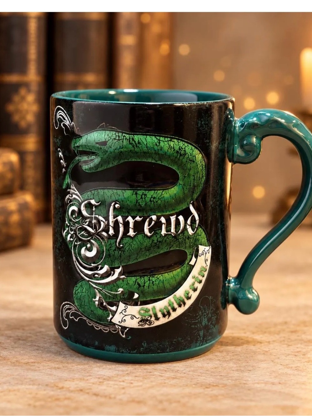 Harry Potter Shrewd 3D Green Snack handle Mug Universal Studios Wizarding World